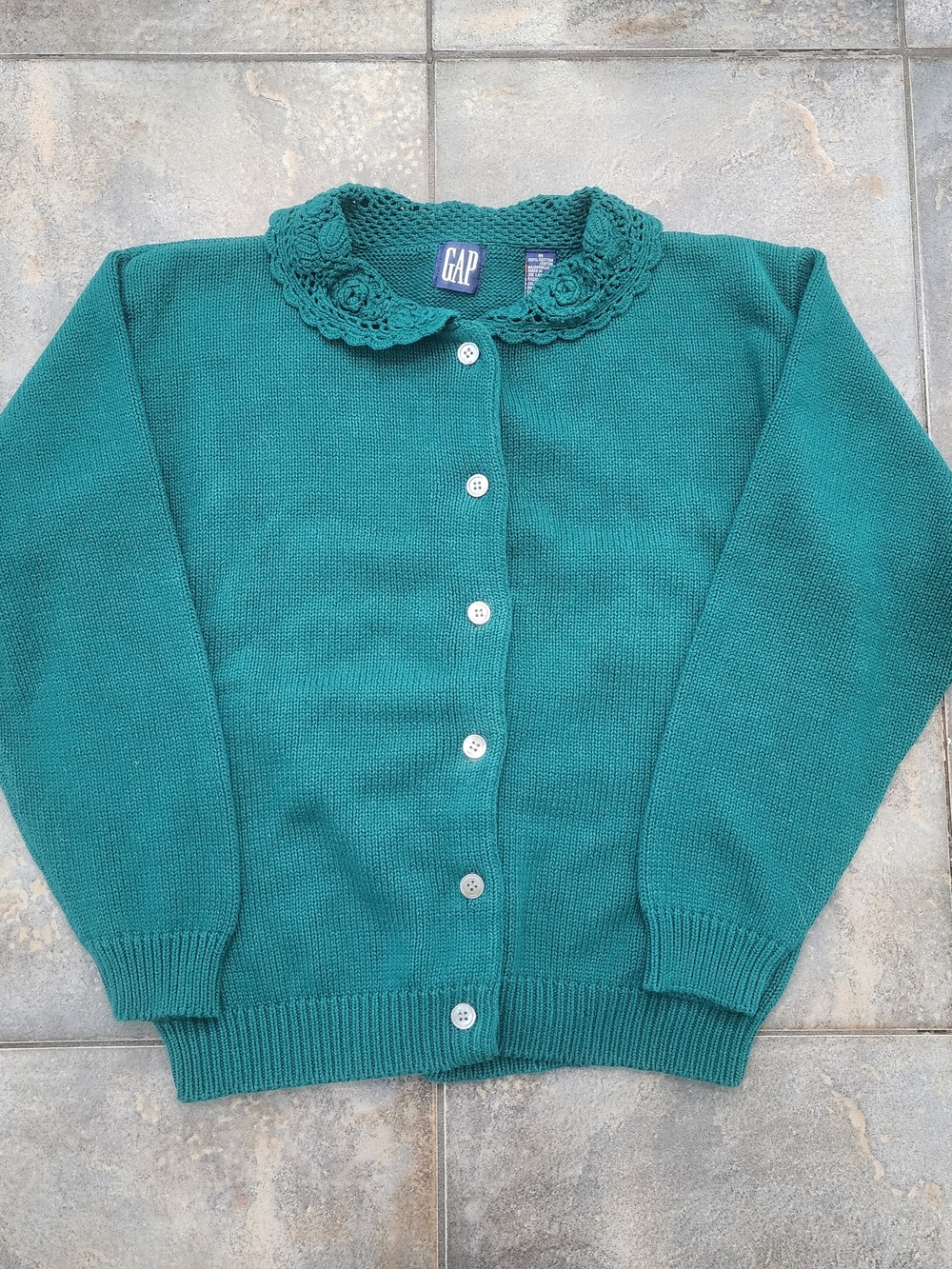 Vintage 90s Gap Women's Medium Cottagecore Grandma Button Up Cardigan Sweater
